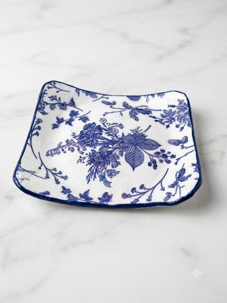 Square Toile Trinket Dish