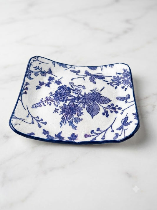 Square Toile Trinket Dish