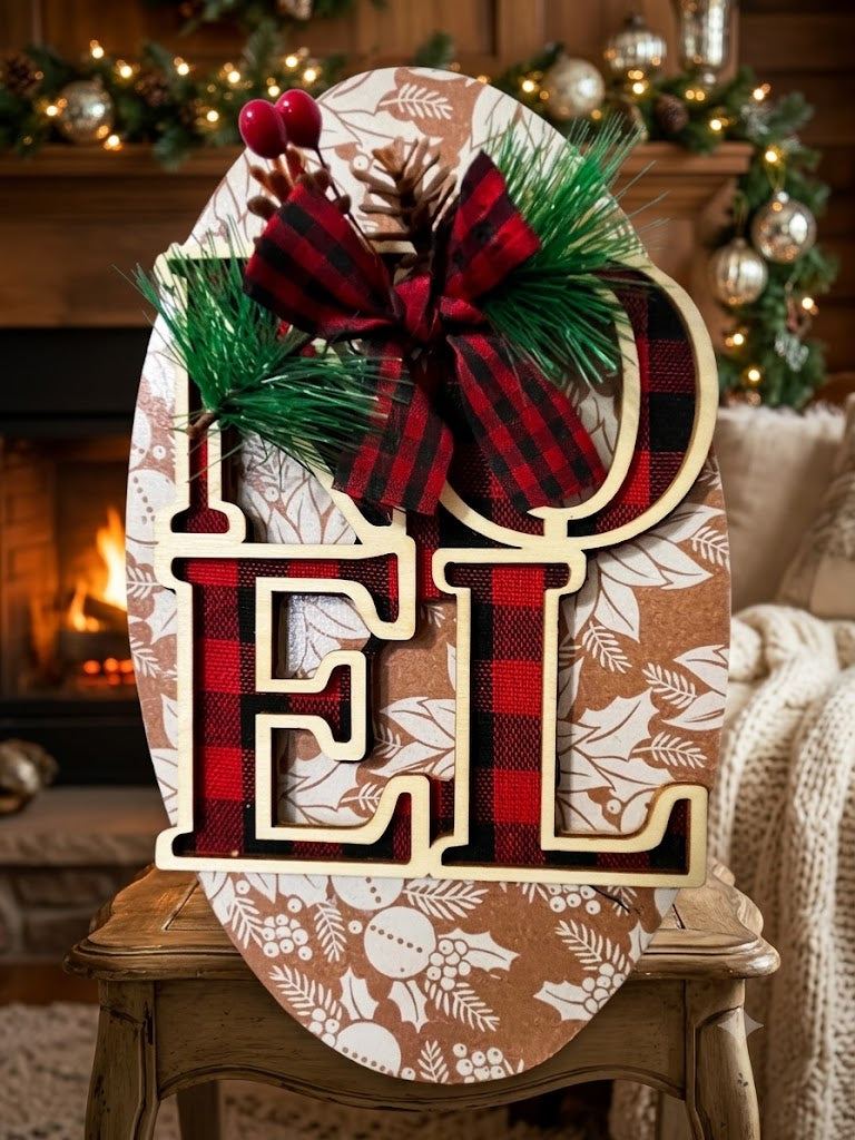 Oval Noel Sign