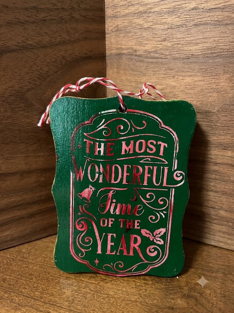 Green Christmas Plaque