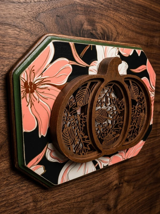 Modern pumpkin decor Sign