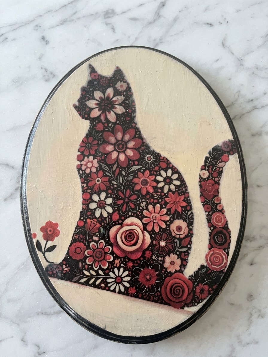 Oval Boho Cat Riser